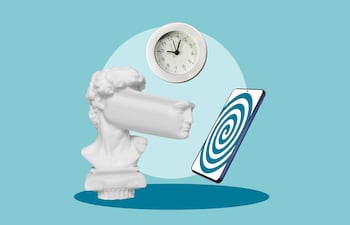 Concepto de hiperestimulación, adicción a las redes sociales, doomscrolling, etcétera.