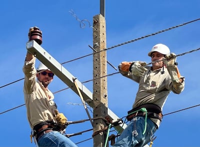 Funcionarios de la Administración Nacional de Electricidad.