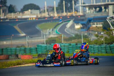 Momento exacto en el que Nelson Segovia lideraba una de las mangas que se disputaron durante el fin de semana en Interlagos, Brasil.