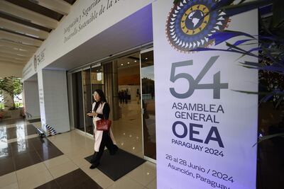 La 54ª Asamblea General de la Organización de Estados Americanos (OEA) se realiza, en el Centro de Convenciones de la Conmebol, en Luque (Paraguay).