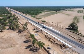 Vista aérea del Lote 7 de la Ruta Transchaco,
