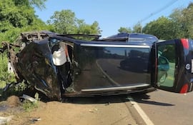 Así quedó el vehículo de Eugenio María Sanabria Vierci, quien fue imputado por el accidente fatal.