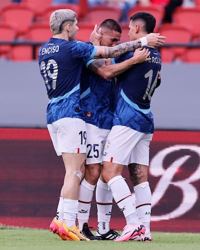 Imagen de archivo de jugadores de la Selección Paraguaya en el partido amistoso contra Panamá.
