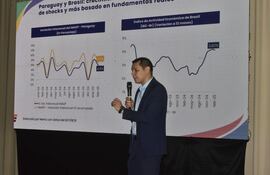Este martes en la presentación “Update Comex Paraguay Brasil”, que estuvo a cargo del economista Jorge Garicoche y fue organizada por la Cámara de Comercio Paraguay Brasil.