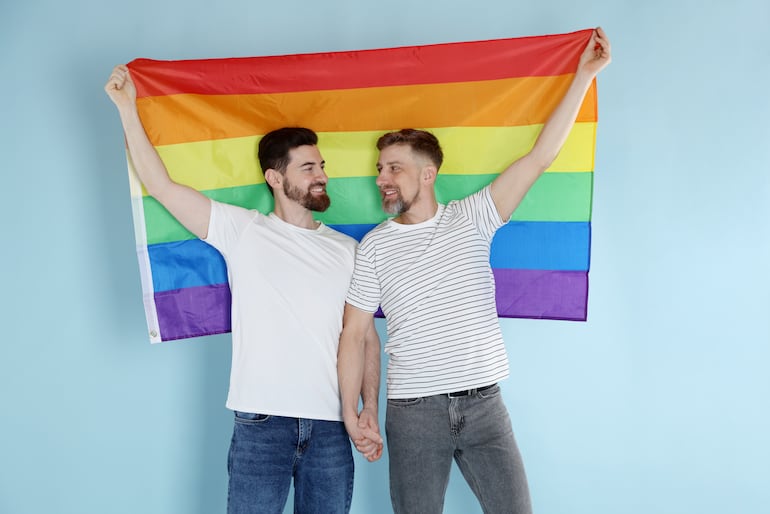 Concepto de pareja LGBT.