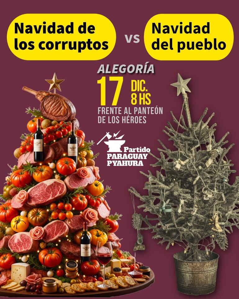 La convocatoria para la alegoría de mañana que realizará el PPP.