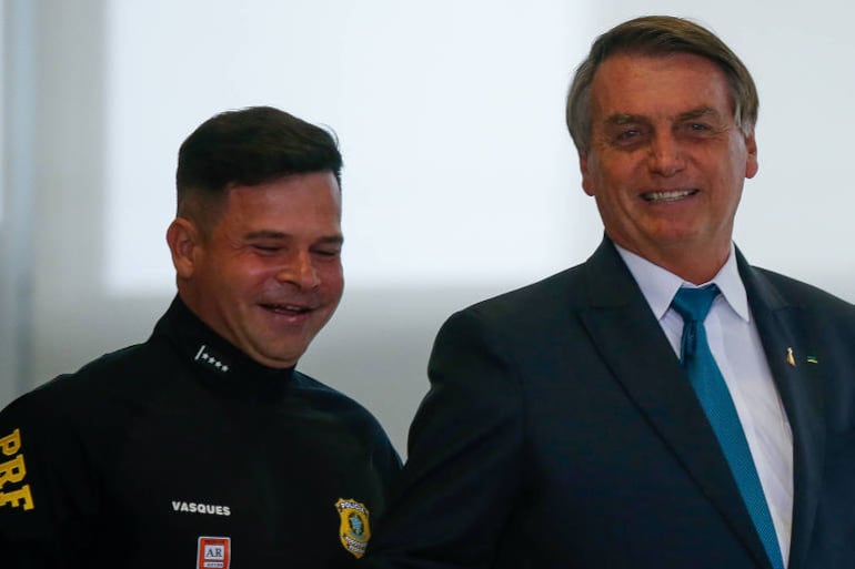 Silvinei Vasques y el expresidente brasileño Jair Bolsonaro.