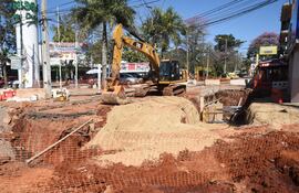 Obras del metrobús.