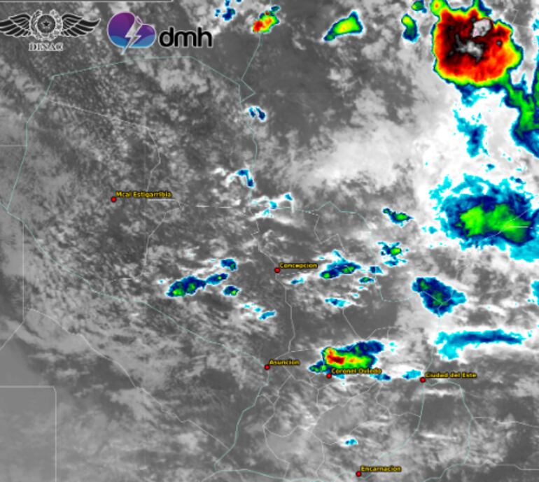 Imagen satelital de la DMH).