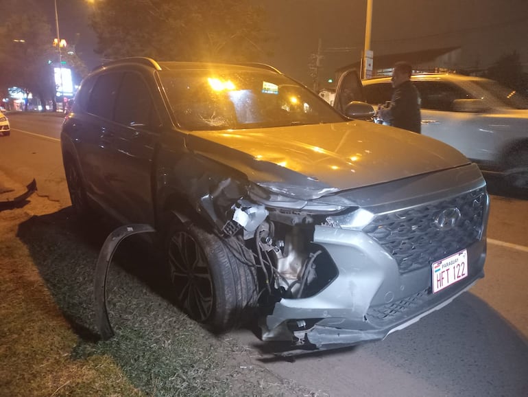 La camioneta involucrada en el accidente.