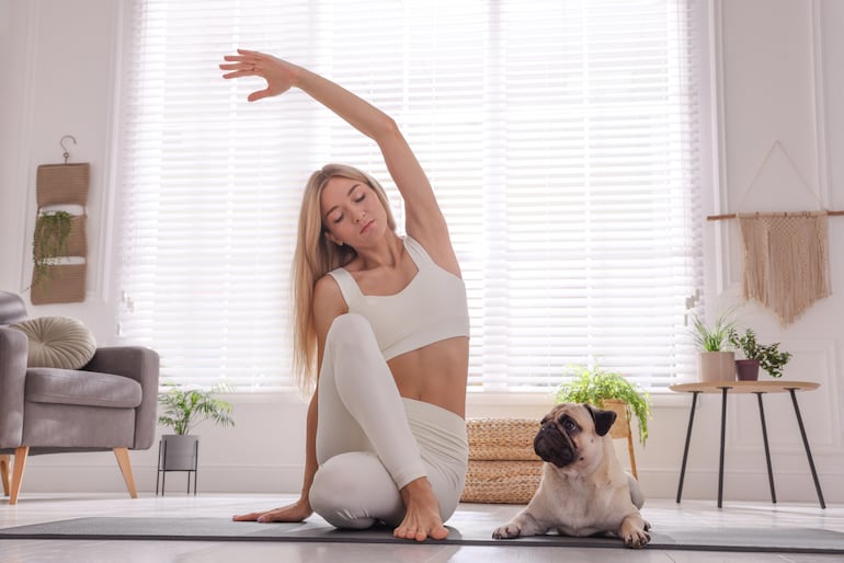 Yoga con perros.
