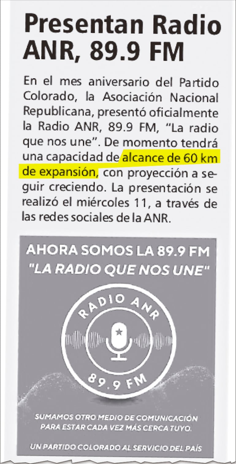 La organización partidaria también promocionó su lanzamiento desde su semanario oficial.