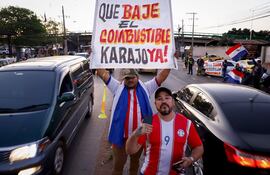 Protestas de esta semana para exigir la reducción del combustible.