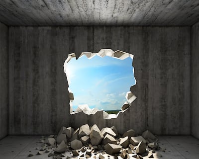 Muro roto, imagen ilustrativa.