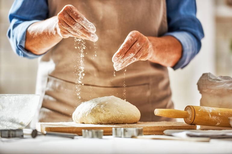 Preparación de pan.