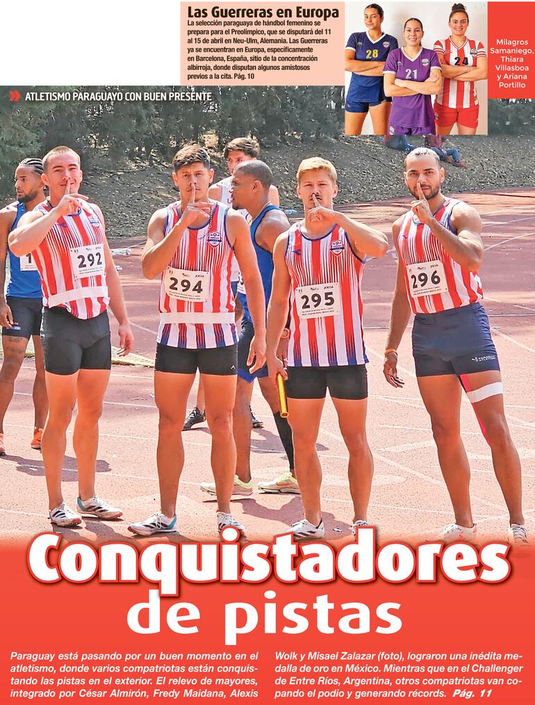 Grandes exponentes del atletismo nacional.