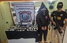 Rubén Villalba Recalde (42), detenido durante un operativo de incautación de marihuana wax en Pedro Juan Caballero.