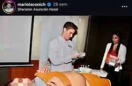 Mario Armando Vera Laconich, en una de sus publicaciones en redes sociales en que promociona sus tratamientos en Lakonic Esthetic Lab.