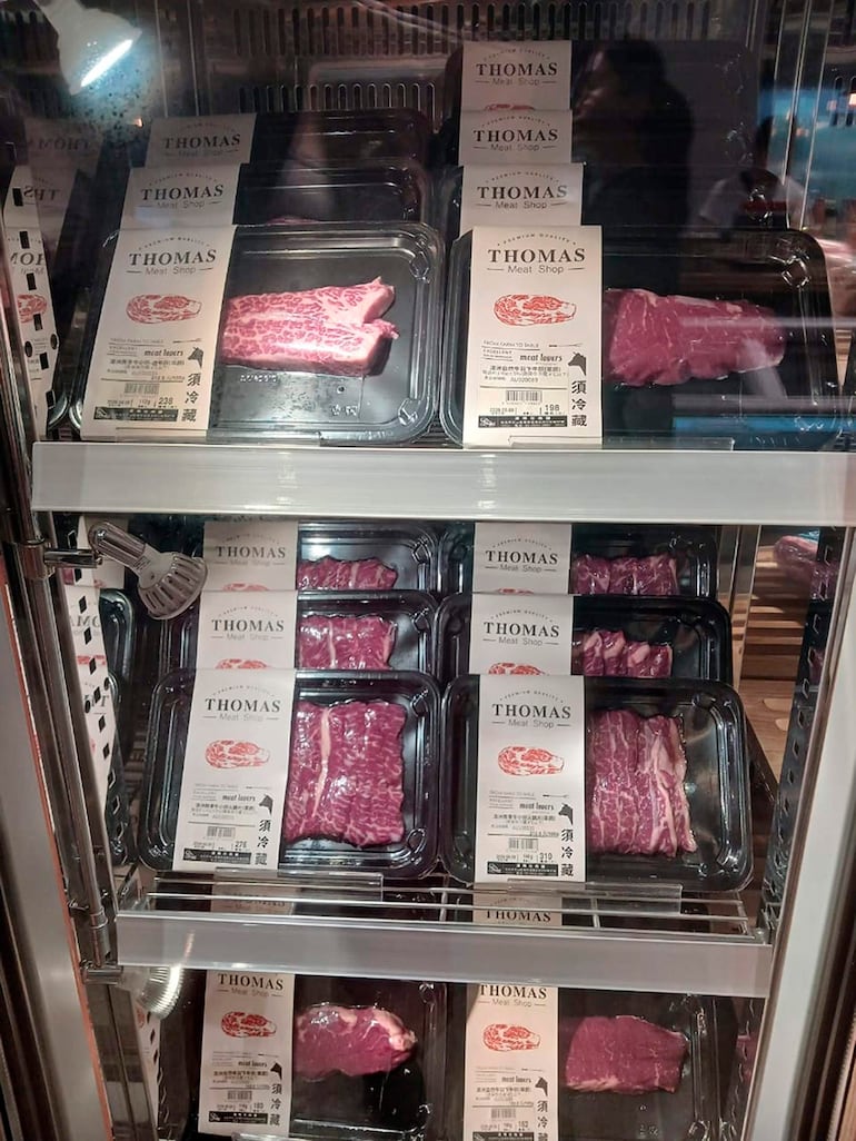 Tienda boutique de Taiwán, llamada Thomas Meat, vende carne paraguaya a precios premium.