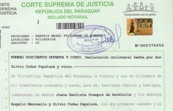 Declaración Notarial 295 del 31 de diciembre del año 1959.