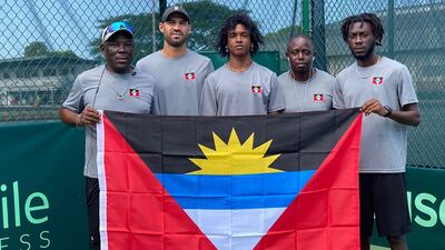 El equipo de Antigua y Barbuda participará del certamen de la Davis en Paraguay. El jugador mas experimentado es Jody Maginley (2° i). Los demás integrantes son el capitán Cordell Williams (i), Cordell Williams Jr, Rodaine Monelle y Ron Murrain.