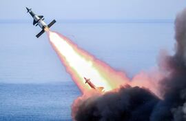 Imagen ilustrativa. Las fuerzas de la OTAN derriban un misil balístico lanzado desde Irán contra Turquía.