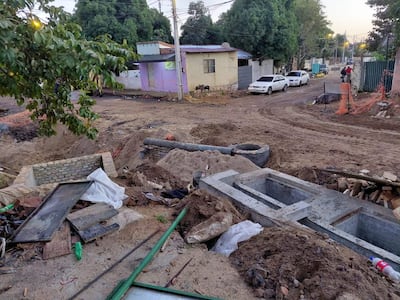 Las obras de desagüe pluvial en el barrio San Pablo de Asunción se encuentran en estado de abandono.