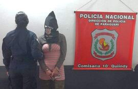 Liz Patricia Valdez Cabrera, alias “Lita”, de 41 años, detenida tras supuesto hurto domiciliario.