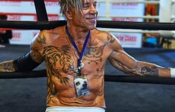 Mickey Rourke en una foto de archivo