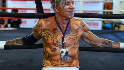 Mickey Rourke en una foto de archivo