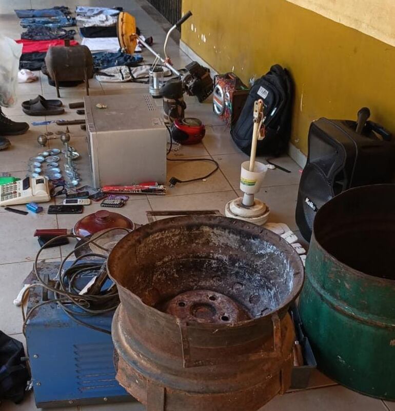 Casi la totalidad de los objetos robados fueron recuperados.