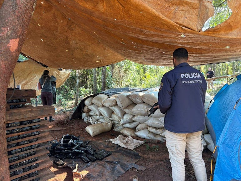 Policía y Fiscalía destruyen campamento de procesamiento de marihuana en Kamba Rembé - Nacionales