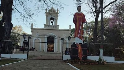 La iglesia de San Lorenzo Mártir, de Altos, fue construida en el año 1582, y fue la primera de la orden franciscana, edificada en Paraguay, la cual fue reconstruida tras la Guerra de la Triple Alianza, en el año 1878.