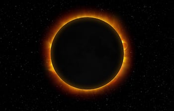 Eclipse solar total, imagen ilustrativa.