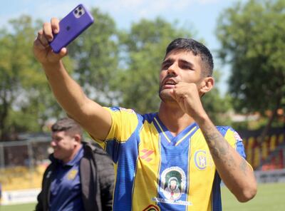 Santiago Mathías Santacruz Brítez (27), autor del gol del Deportivo Capiatá.