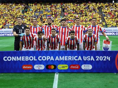 Los jugadores de la selección posan para la fotografía previa al partido frente a Colombia por la primera fecha del Grupo D de la Copa América 2024 en el NRG Stadium, en Houston, Texas.