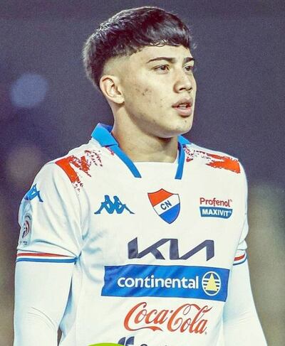 Tiago Isaías Caballero (19 años), delantero de Nacional.