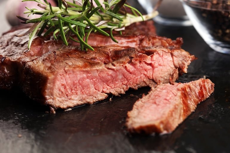 Carne jugosa.