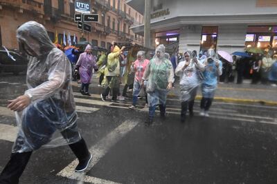 Lluvia en Asunción.