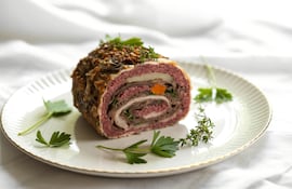 Meat roll, una opción de carnes frías para Navidad.