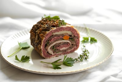 Meat roll, una opción de carnes frías para Navidad.