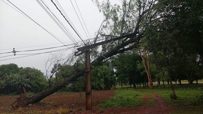 Una tormenta con granizo causó la madrugada del este domingo daños en vehículos y techos de viviendas y dejó sin energía eléctrica a zonas de la capital paraguaya, Asunción, y ciudades aledañas, en medio de una alerta meteorológica por intensas lluvias con ráfagas de viento cercanas a los 100 kilómetros por hora.
