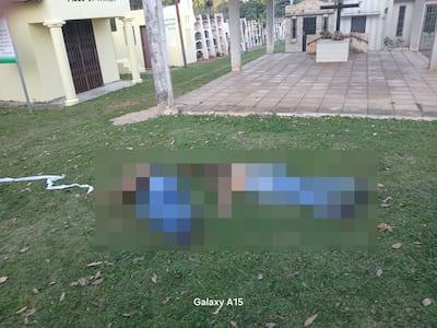Cuerpo hallado hoy en el cementerio de Eusebio Ayala. Foto: Gentileza.