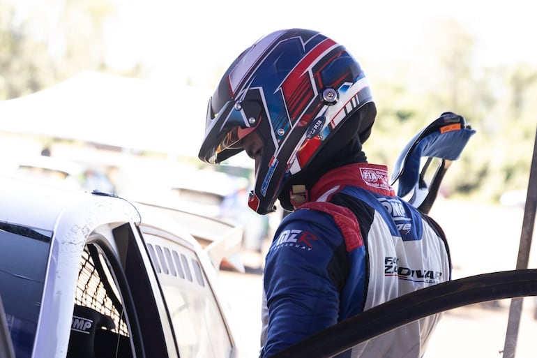 Fau Zaldívar, piloto mundialista de 25 años, durante los test de este domingo. El paraguayo intentará este año subir al podio de la WRC2.