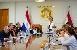 Reunión Médicos y senadores.