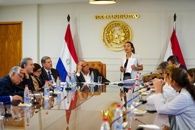 Reunión Médicos y senadores.