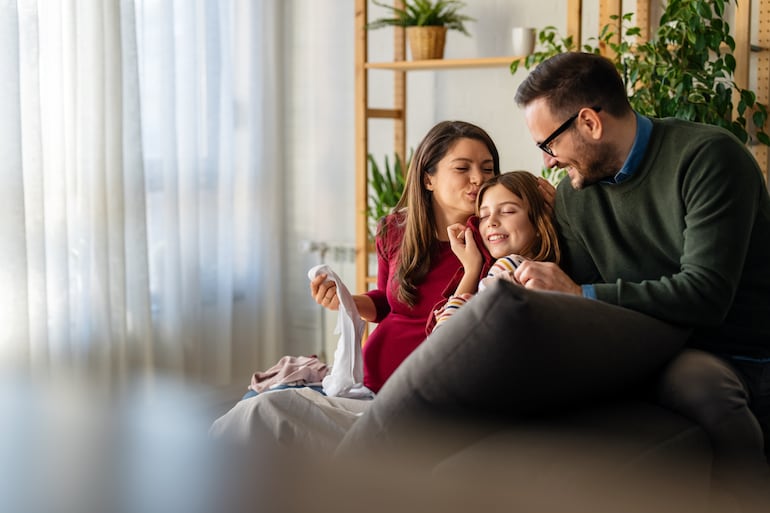 Padres e hija.