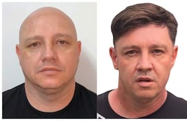 A la izquierda: Lindomar Reges Furtado, en 2022, cuando escapó de Paraguay. A la derecha: Lindomar Reges Furtado, en 2025, cuando fue capturado en Brasil.