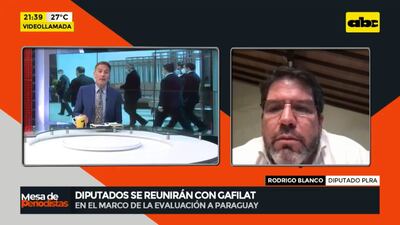 El diputado Rodrigo Blanco, del PLRA, durante el programa Mesa de Periodistas.