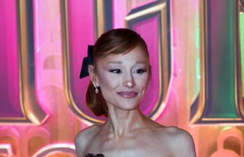 US singer-songwriter Ariana Grande attends the premiere of "Wicked: For Good" at Lincoln Center for the Performing Arts in New York on November 17, 2025. (Photo by kena betancur / AFP)